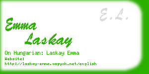 emma laskay business card